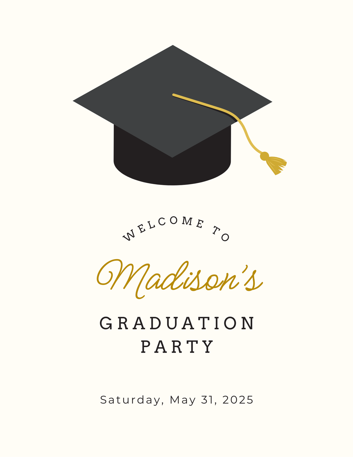 Graduation Party Sign (Simple)